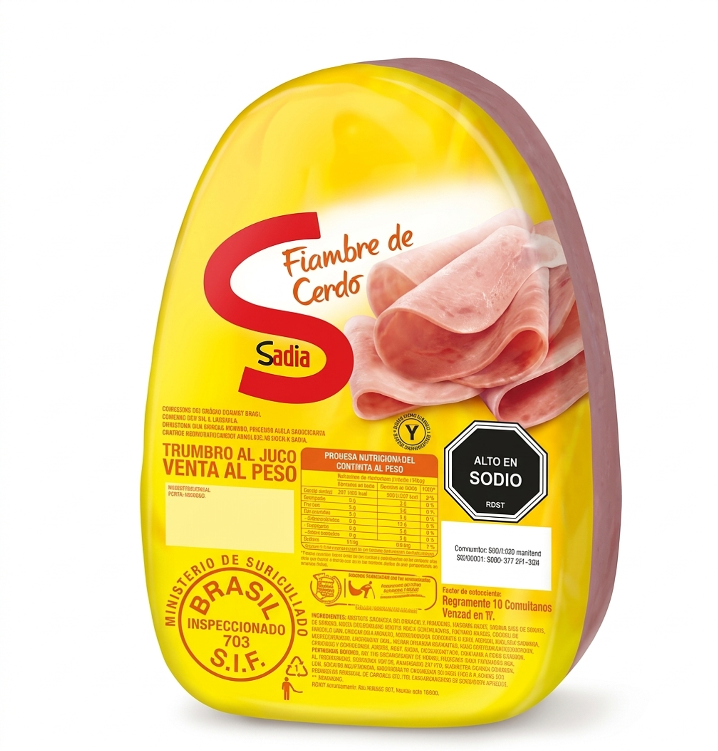 Jamon Fiambre de Cerdo Sadia - Pieza 3,8 Kg aprox. 1