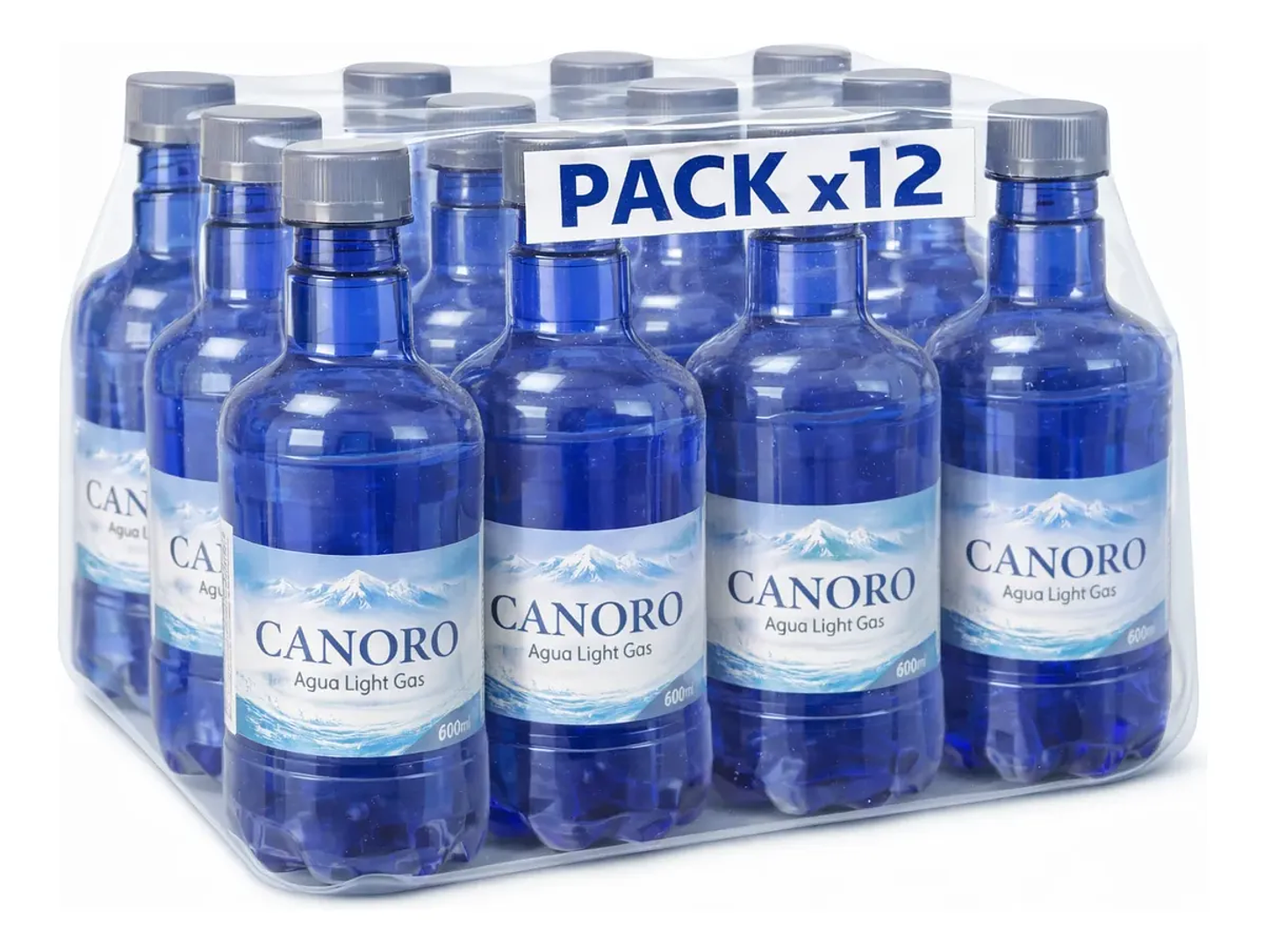 Pack 12 Agua Light Gas Canoro 600ml 1