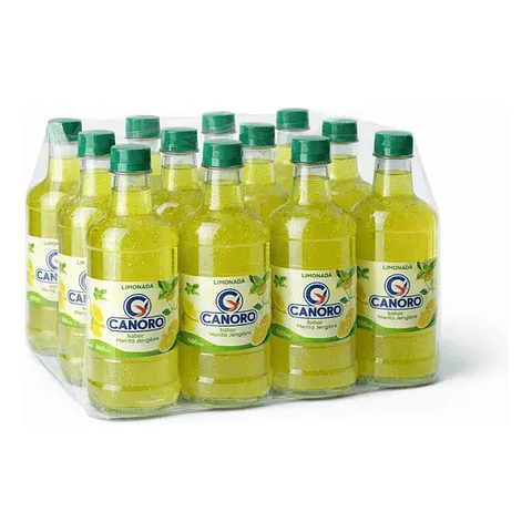 Pack 12 Agua Saborizada Canoro Sin Gas – Sabor Menta Jengibre 600ml