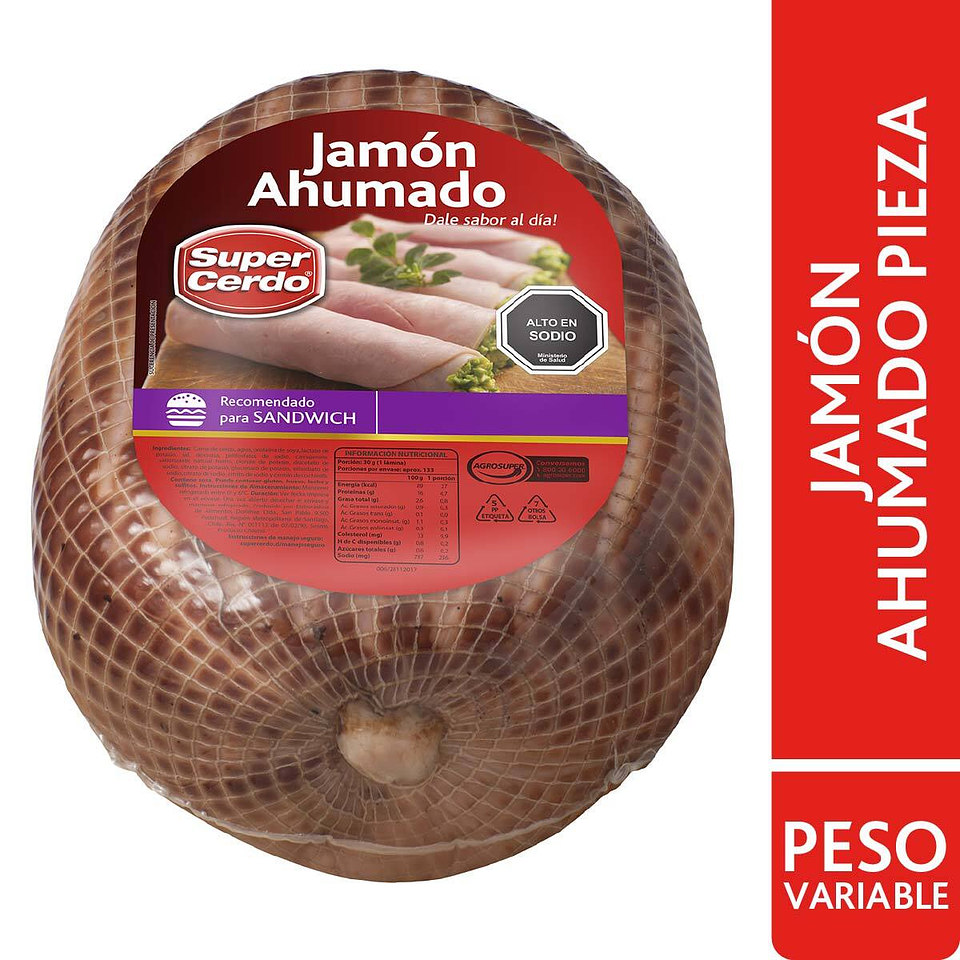 Jamón Ahumado Super Cerdo - Pieza 3,6 Kg aprox. 1