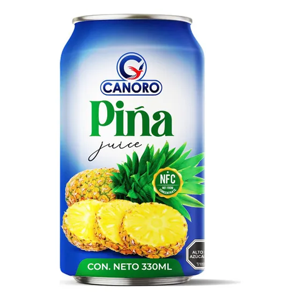 Jugo Lata Canoro 330ml - Display 24 Und - Sabor piña 1