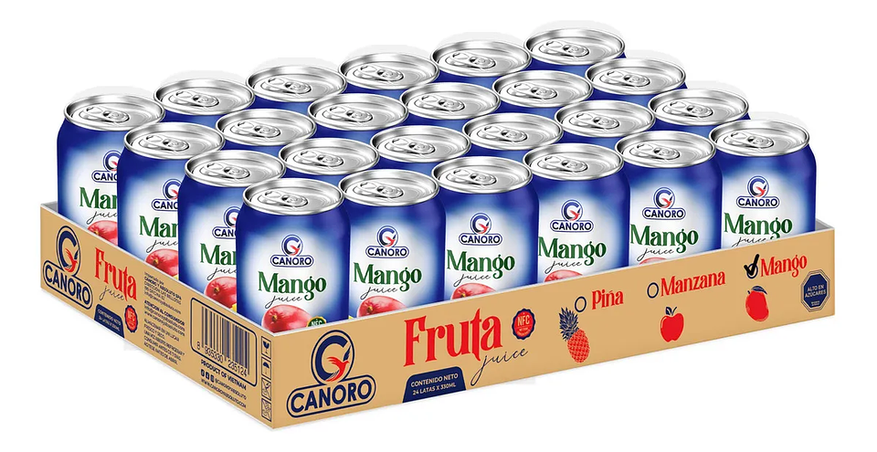 Jugo Lata Canoro 330ml - Display 24 Und - Sabor piña 2
