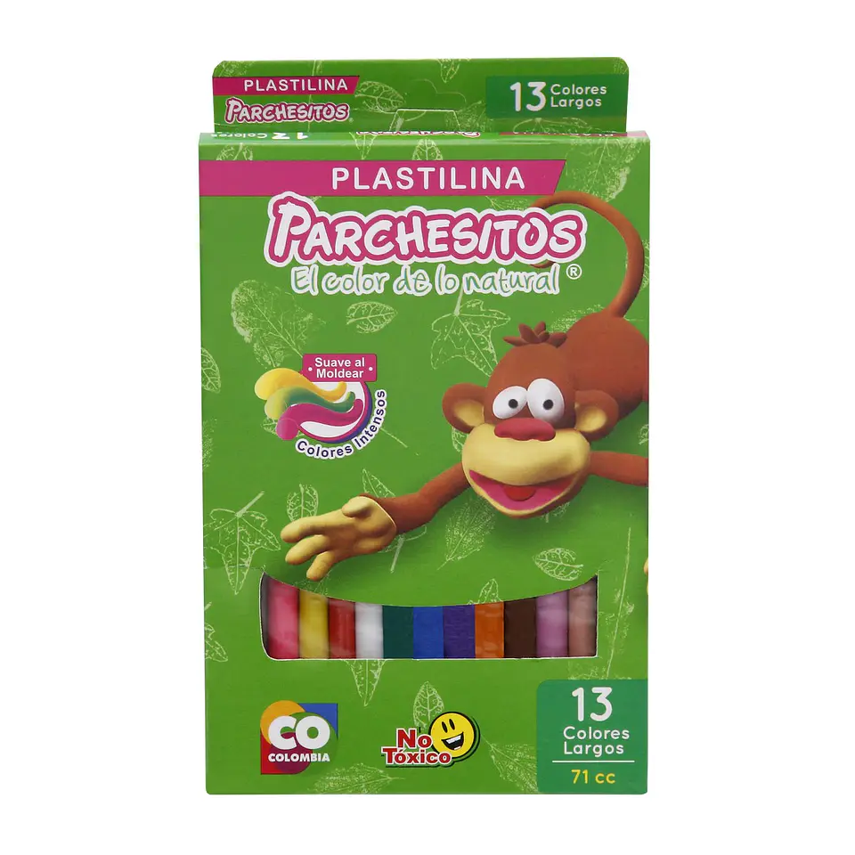 Plastilina Larga Parchesitos x 13 und 1