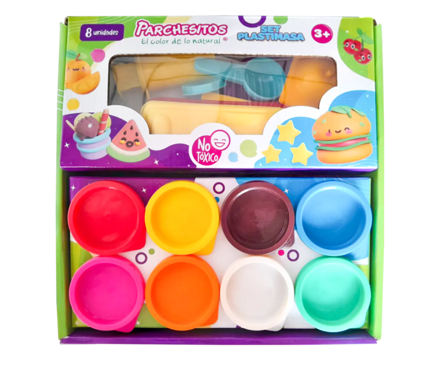 PLASTIMASA SET YUMMY FOOD x 8 UND PARCHESITOS 1