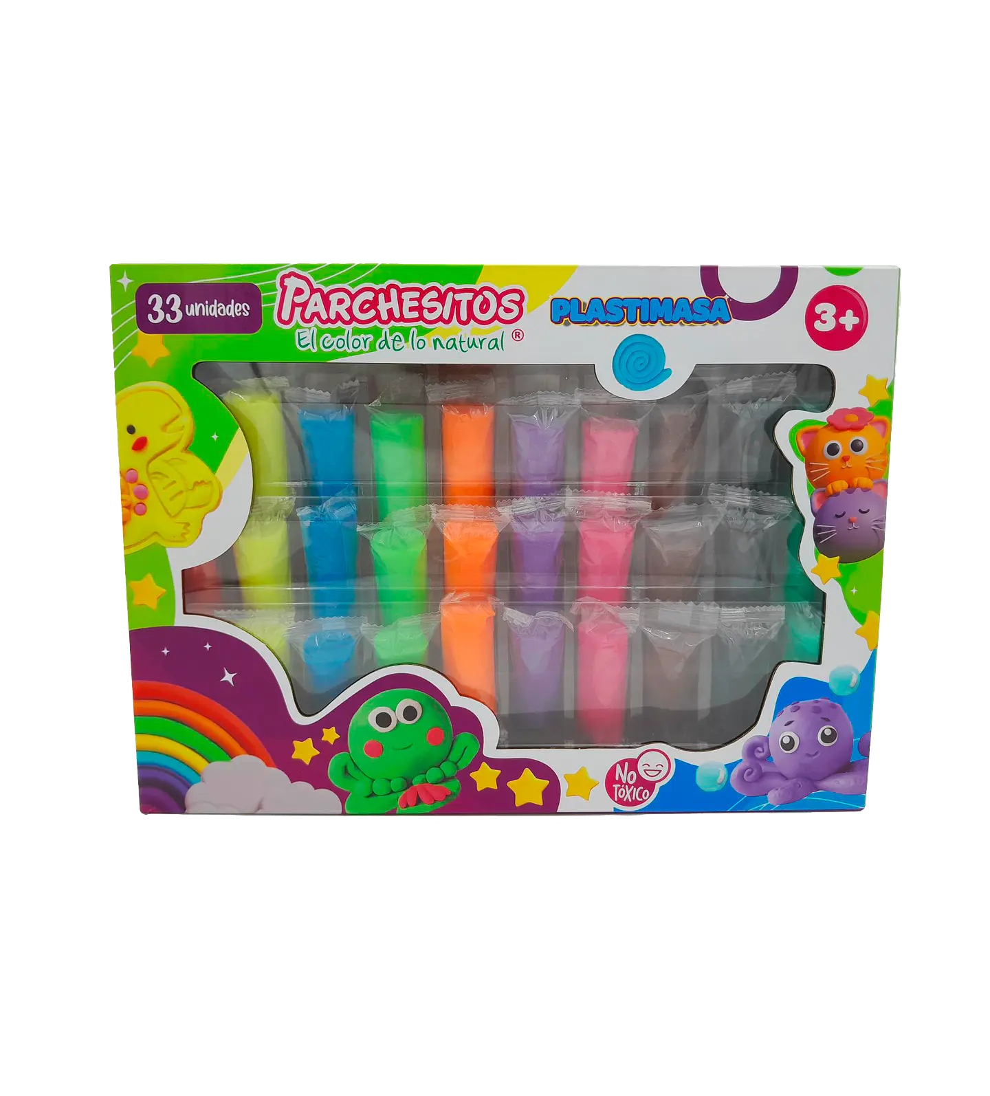 PLASTIMASA SET 33PCS COLORES PARCHESITOS 1