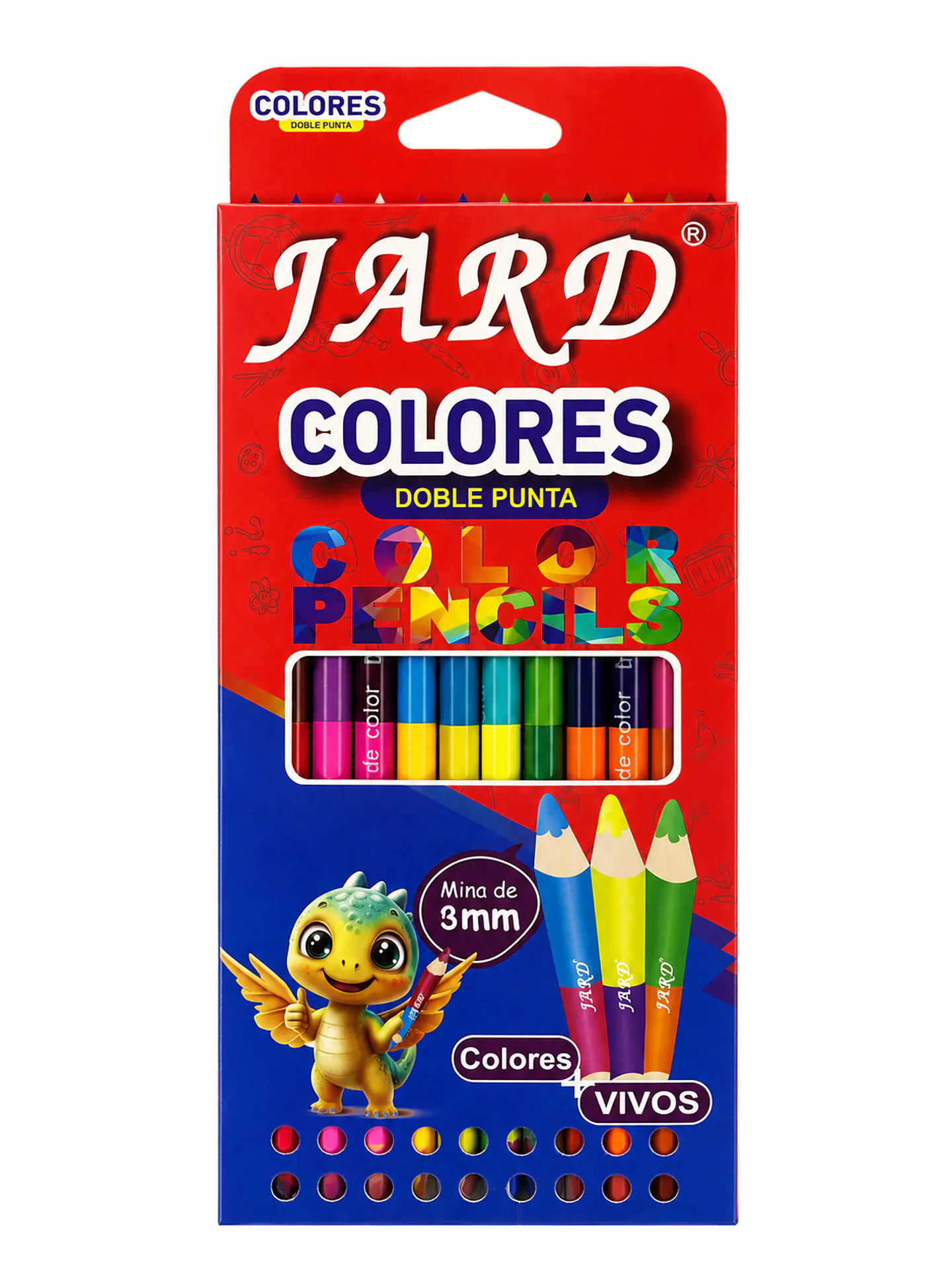  LÁPIZ JARD COLOR DOBLE PUNTA *12 3MM   1