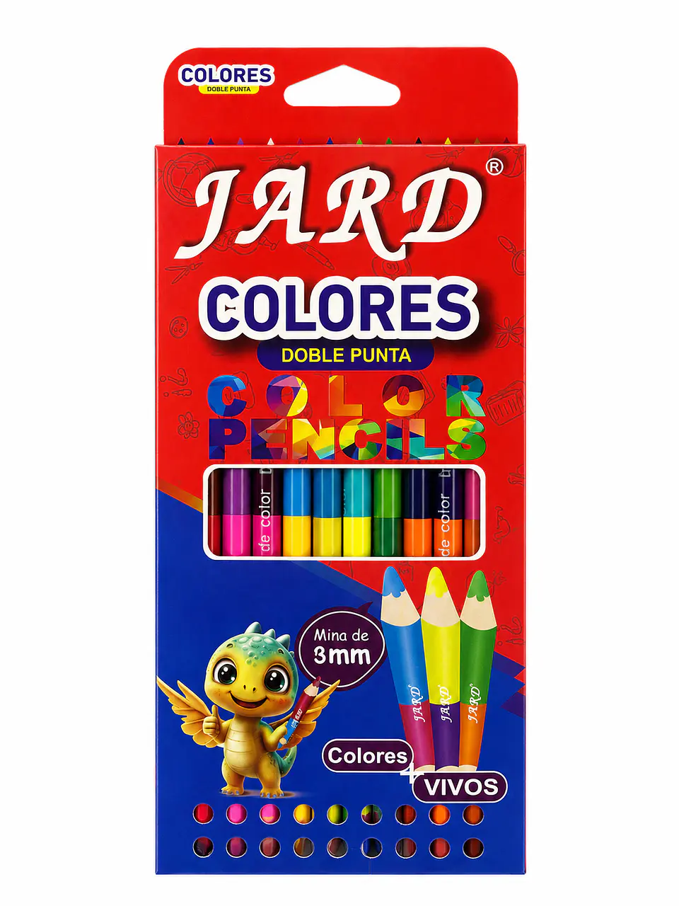  LÁPIZ JARD COLOR DOBLE PUNTA *12 3MM   1
