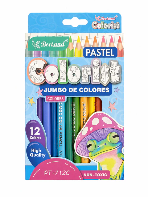  LÁPIZ COLOR JUMBO PASTEL * 12 Bertand 