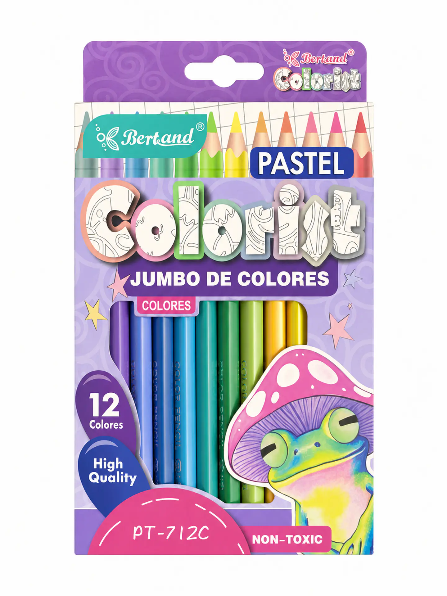  LÁPIZ COLOR JUMBO PASTEL * 12 Bertand  2