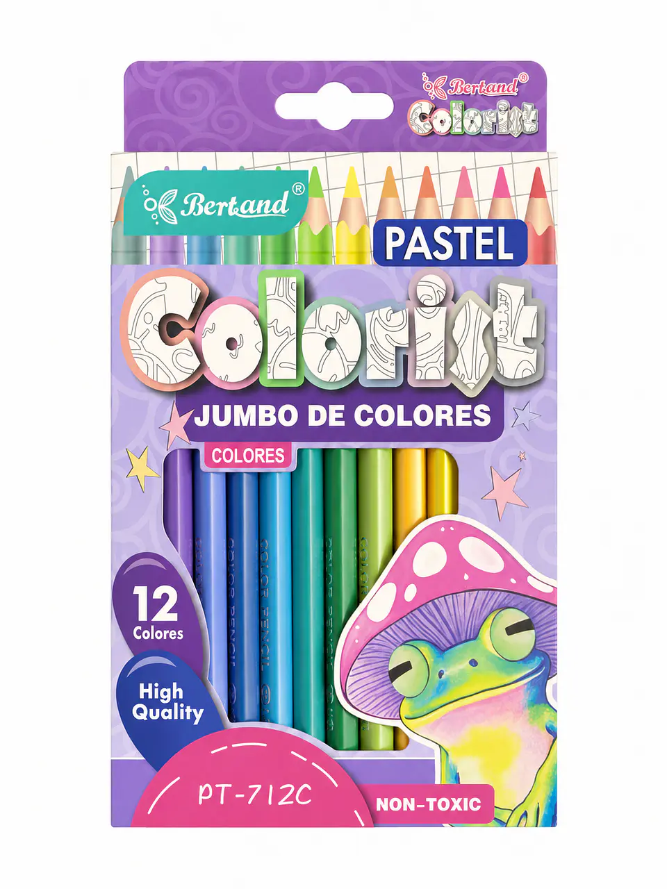  LÁPIZ COLOR JUMBO PASTEL * 12 Bertand  2