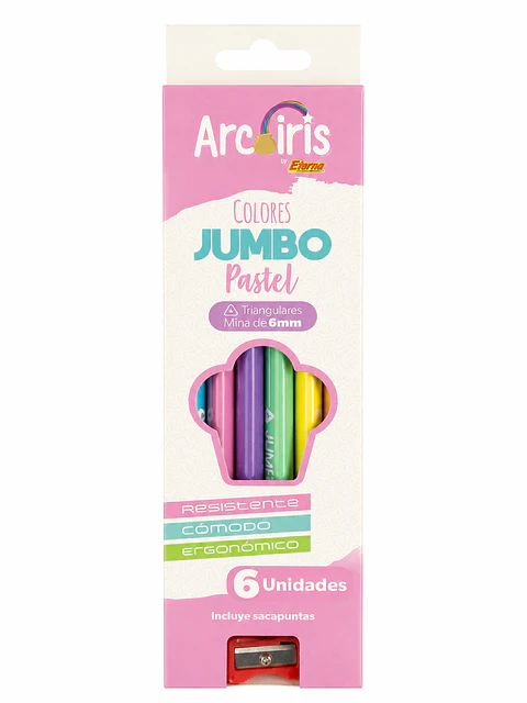 COLOR JUMBO ARCOIRIS PASTEL 6MM ETERNA