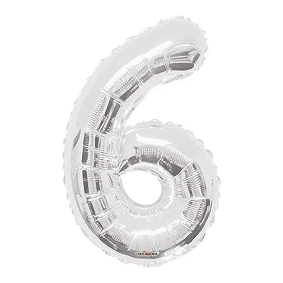 GLOBO NUMERO 6 DE 16 PULGADAS SEMPERTEX 4