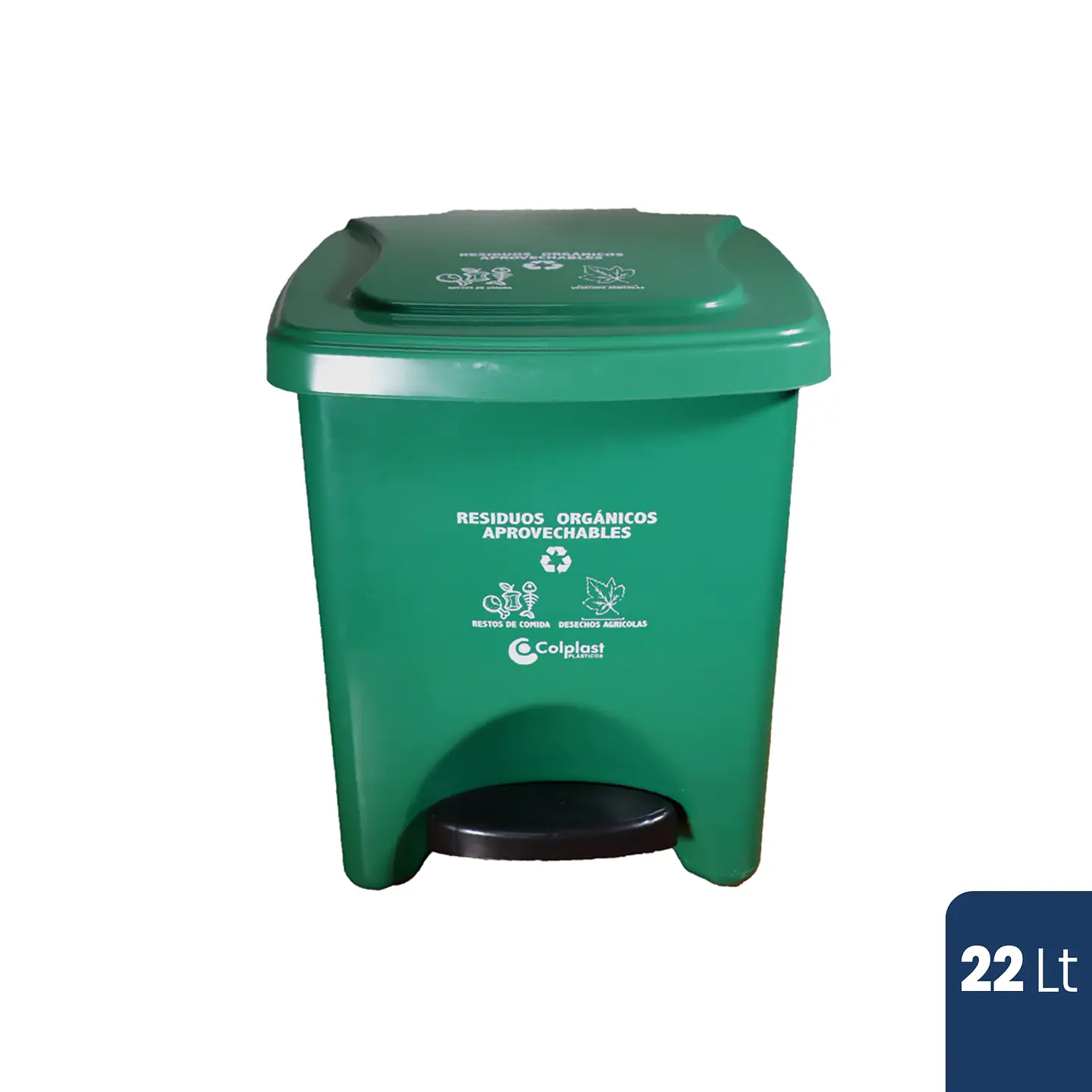 PAPELERA CUADRADA PEDAL 22 LITROS 4