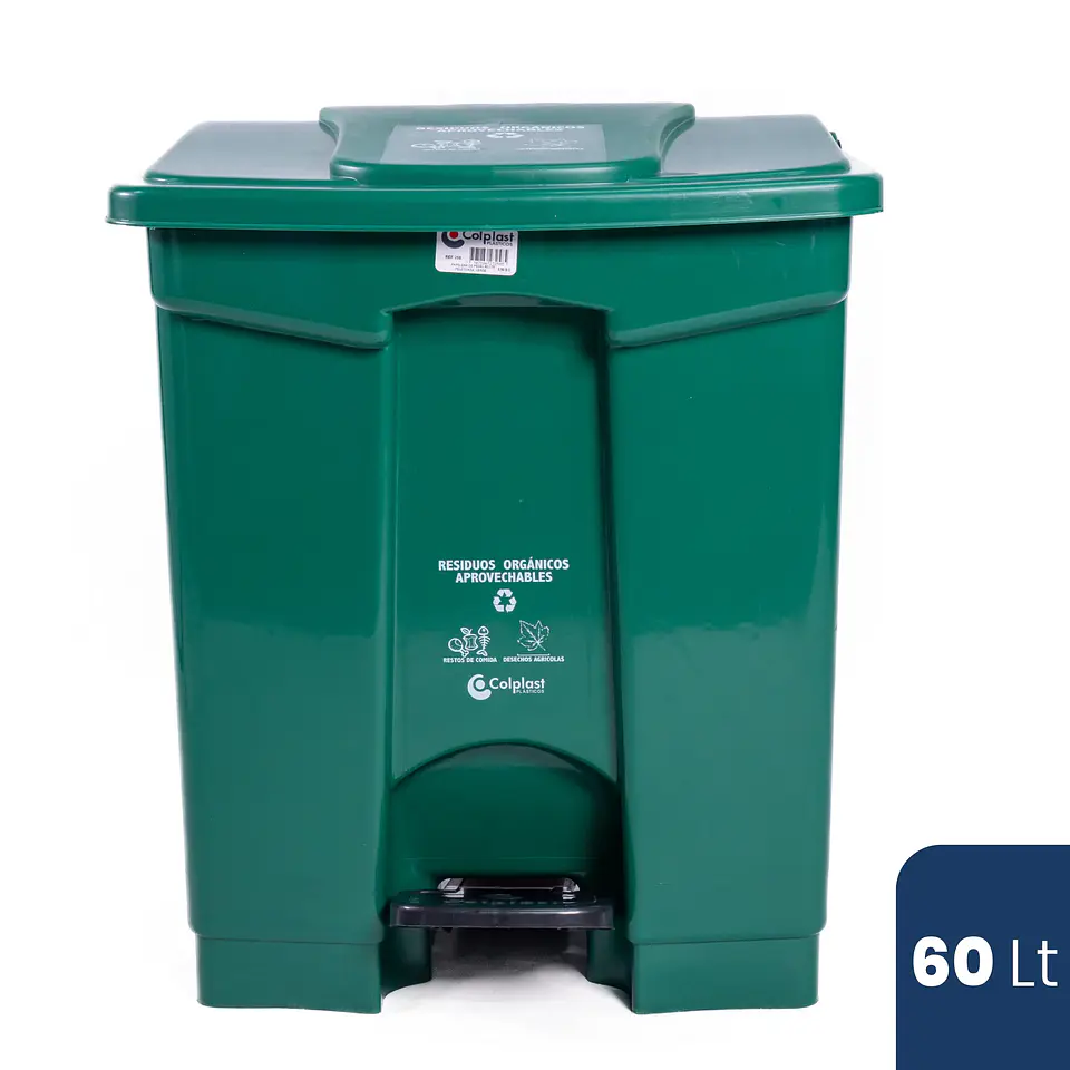 PAPELERA CUADRADA PEDAL 60 LITROS 7