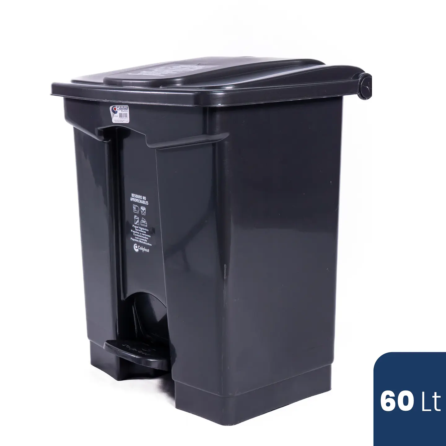 PAPELERA CUADRADA PEDAL 60 LITROS 5