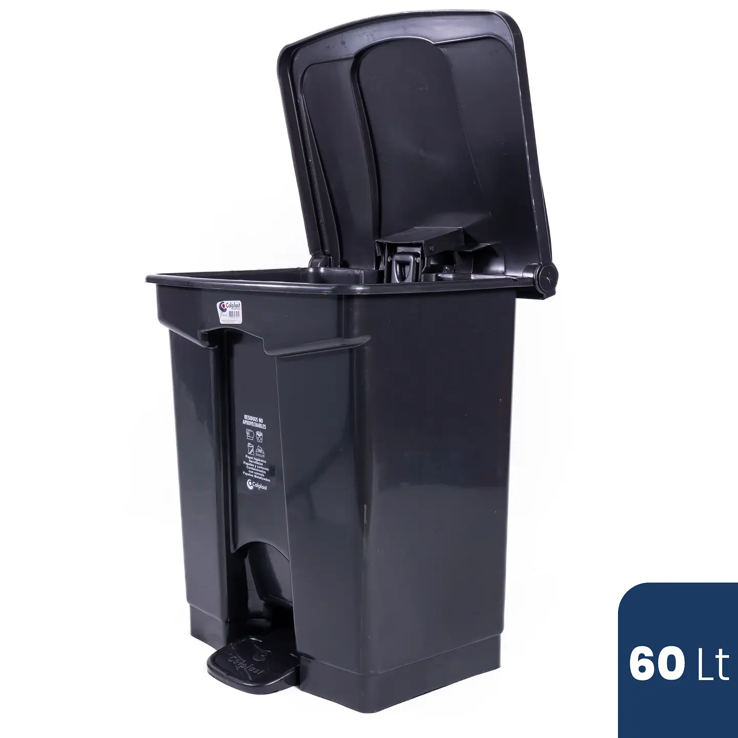PAPELERA CUADRADA PEDAL 60 LITROS 6