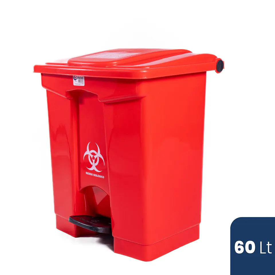 PAPELERA CUADRADA PEDAL 60 LITROS 11