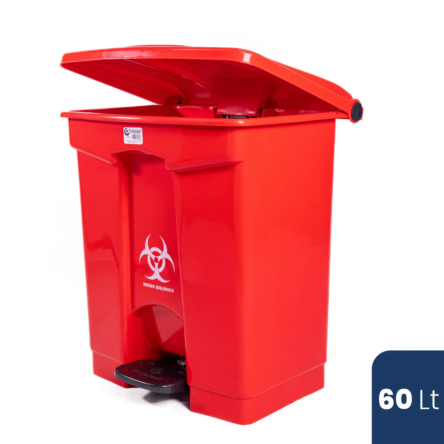 PAPELERA CUADRADA PEDAL 60 LITROS 12