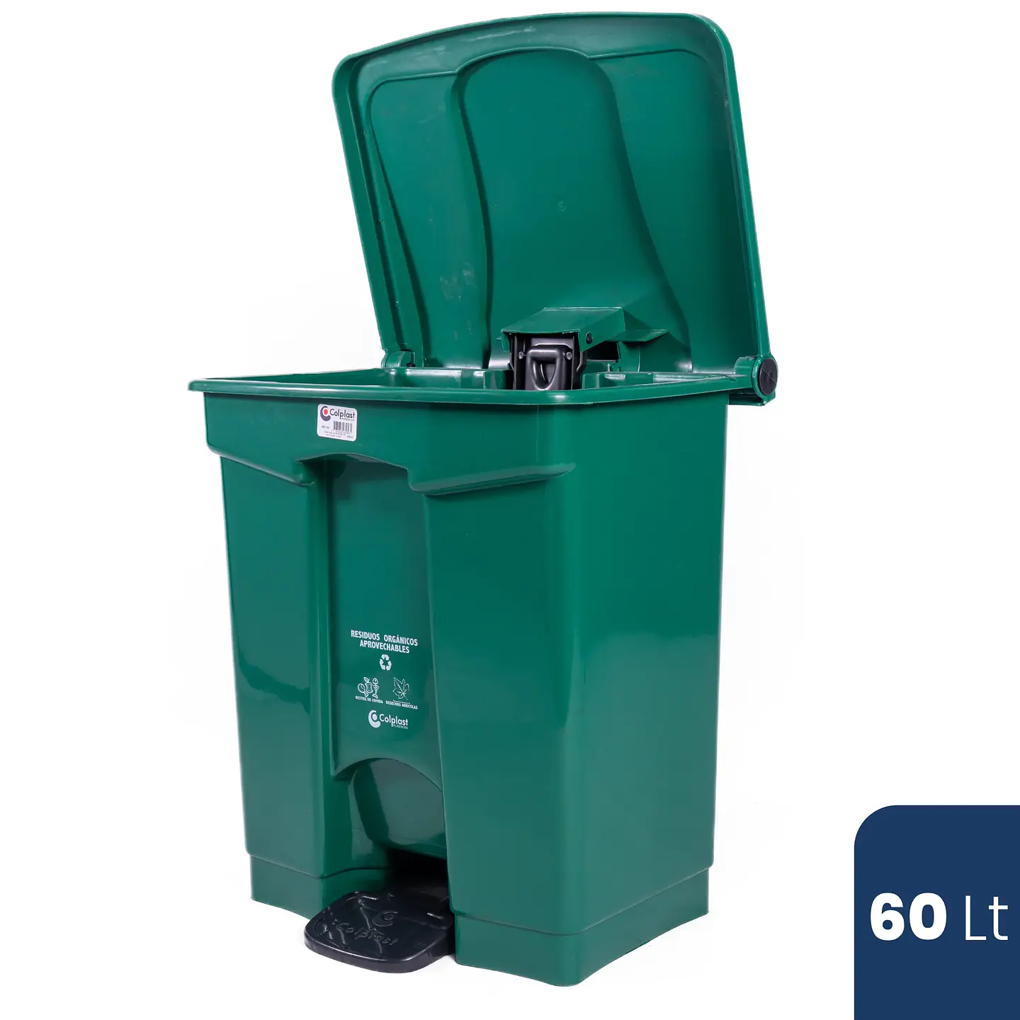 PAPELERA CUADRADA PEDAL 60 LITROS 9