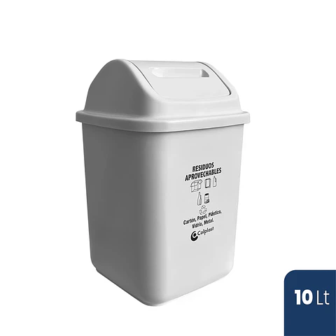 PAPELERA VAIVEN 10 LITROS