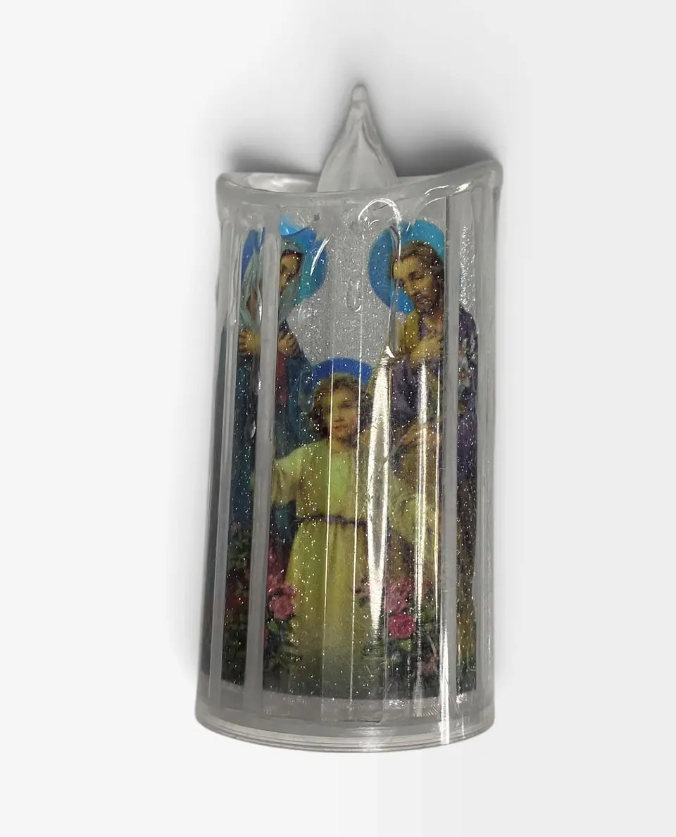 VELA CON LUZ FLAMELESS CANDLE SANTOS RELIGIOSA 7