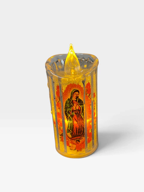 VELA CON LUZ FLAMELESS CANDLE SANTOS RELIGIOSA