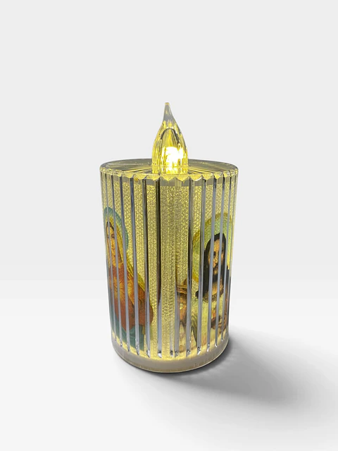 VELA CON LUZ LED CANDLE LIGHT SANTOS RELIGIOSAS