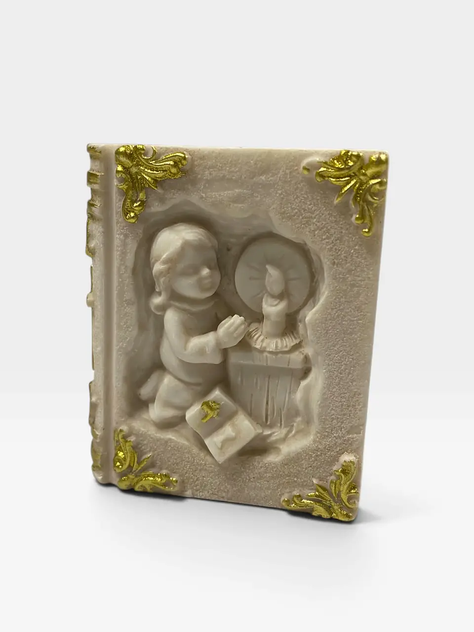 ADORNO RELIGIOSO LIBRO NIÑO POLIRESINA 2