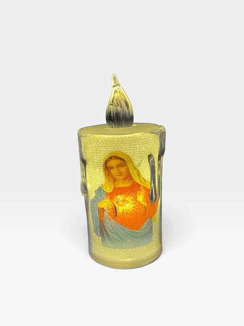 VELA CON LUZ SANTOS RELIGIOSA