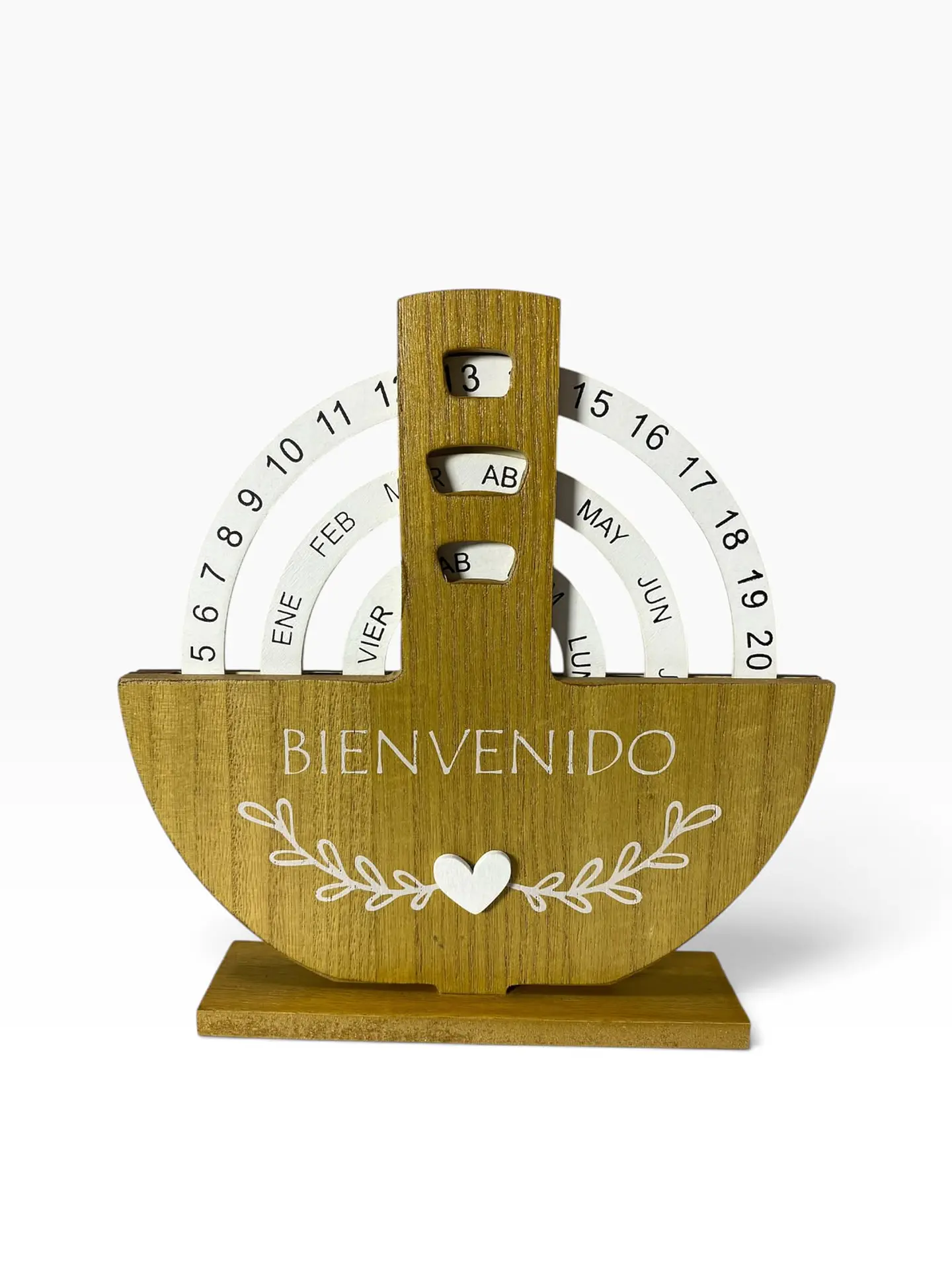 RELOJ CALENDARIO MADERA 1