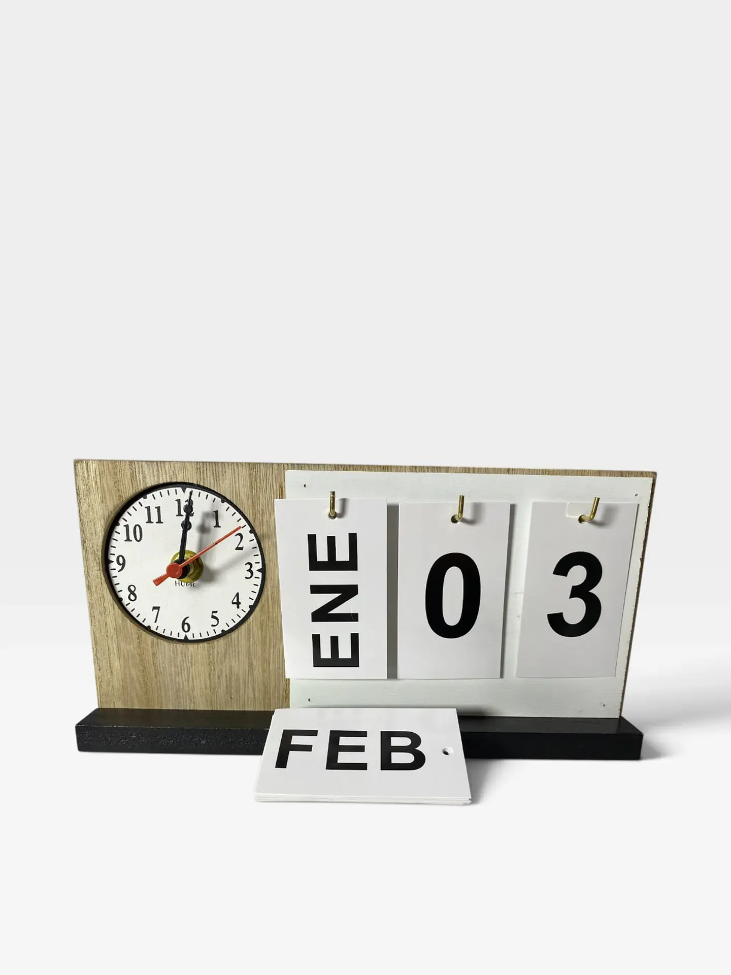RELOJ CALENDARIO MADERA 1