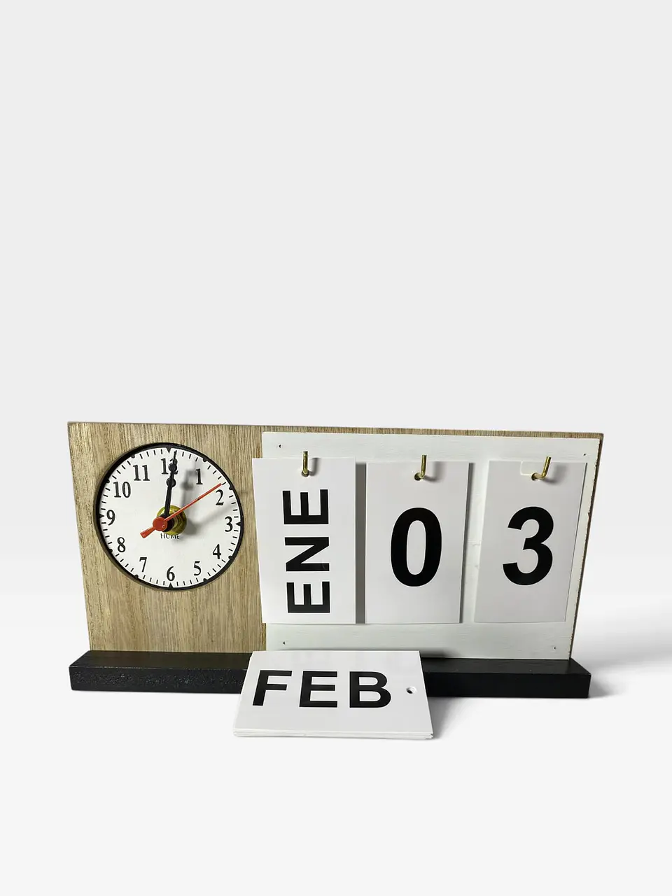 RELOJ CALENDARIO MADERA 1