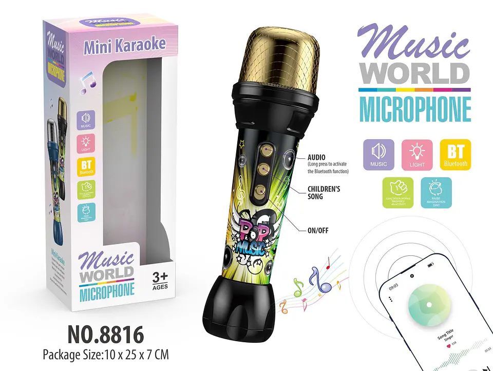 MICROFONO CON AUDIO Y MUSICA PARA NIÑOS 1