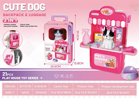 JUGUETE MALETA MASCOTA PERRO