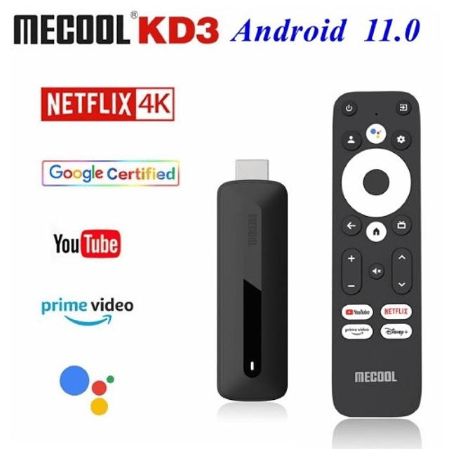 Mecool KD3 TV Stick 4K Negro