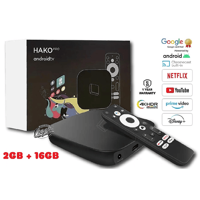 Hako Pro Smart TV-Box 4K -Negro