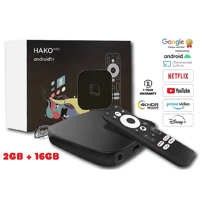Hako Pro Smart TV-BOX 4K  Negro