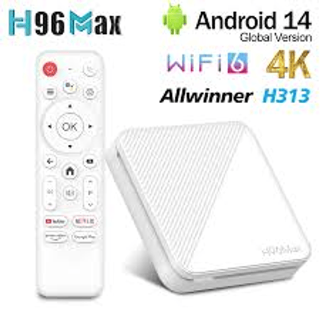 TV BOX H96 MAX 4K -Blanco