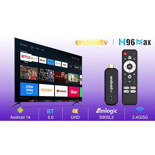 Tv Stick H96 Max- Negro