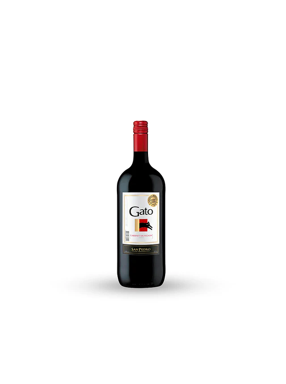 VINO GATO BOTELLON 1.5 LT CABERNET X DISPLAY (8 UNIDADES)