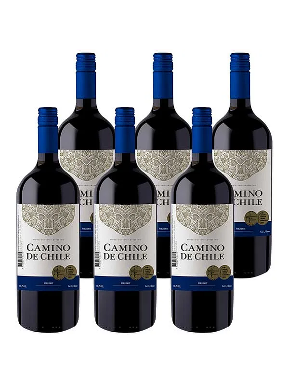 BOTELLON CAMINO DE CHILE 1.5 MERLOT Y CABERNET (6 UNIDADES)