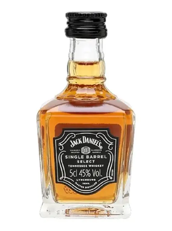 JACK DANIELS SINGLE BARREL MINIATURA 50 ML (DESDE 4 UNIDADES O MAS)