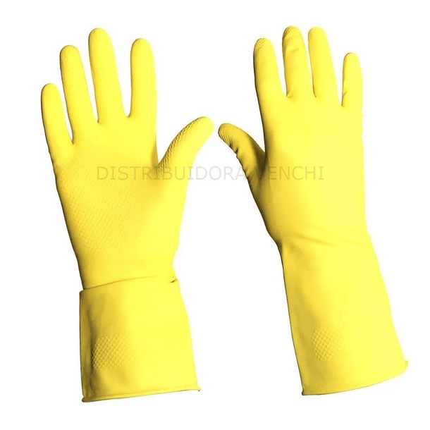 Guantes de látex para limpieza, color azul con amarillo, Guantes De Látex y  Nitrilo