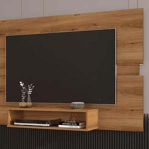 Painel P/Tv Ate 50 Polegadas Sala Mark Cor: Freijó C/Off White