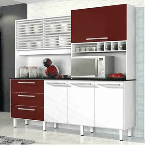 Armário de Cozinha 6 Portas 3 Gavetas Mega