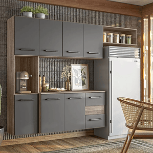 Armario Cozinha 7 Portas e 2 Gavetas Juliete