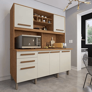 Armário para Cozinha 6 Portas 2 Gavetas