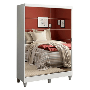 GUARDA ROUPA  104409A-2E ÓREGON PLUS PORTAS ESPELHADAS BRANCO