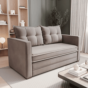 Sofá Cama Casal 1,60m 3 Lugares Londres Veludo