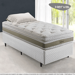 Cama Box de Solteiro Herval Amore, Molas Ensacadas, 67x88x188 cm